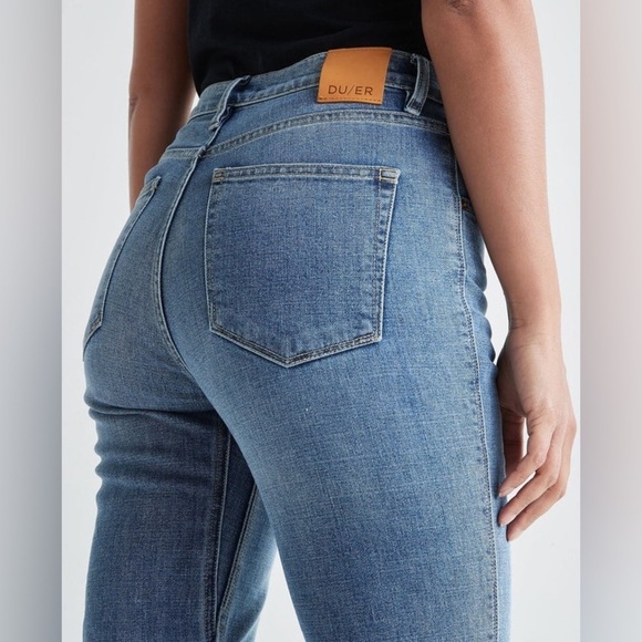 DU/ER Midweight Denim High Rise Straight (Button Fly) - W32 XL29 - Picture 2 of 11